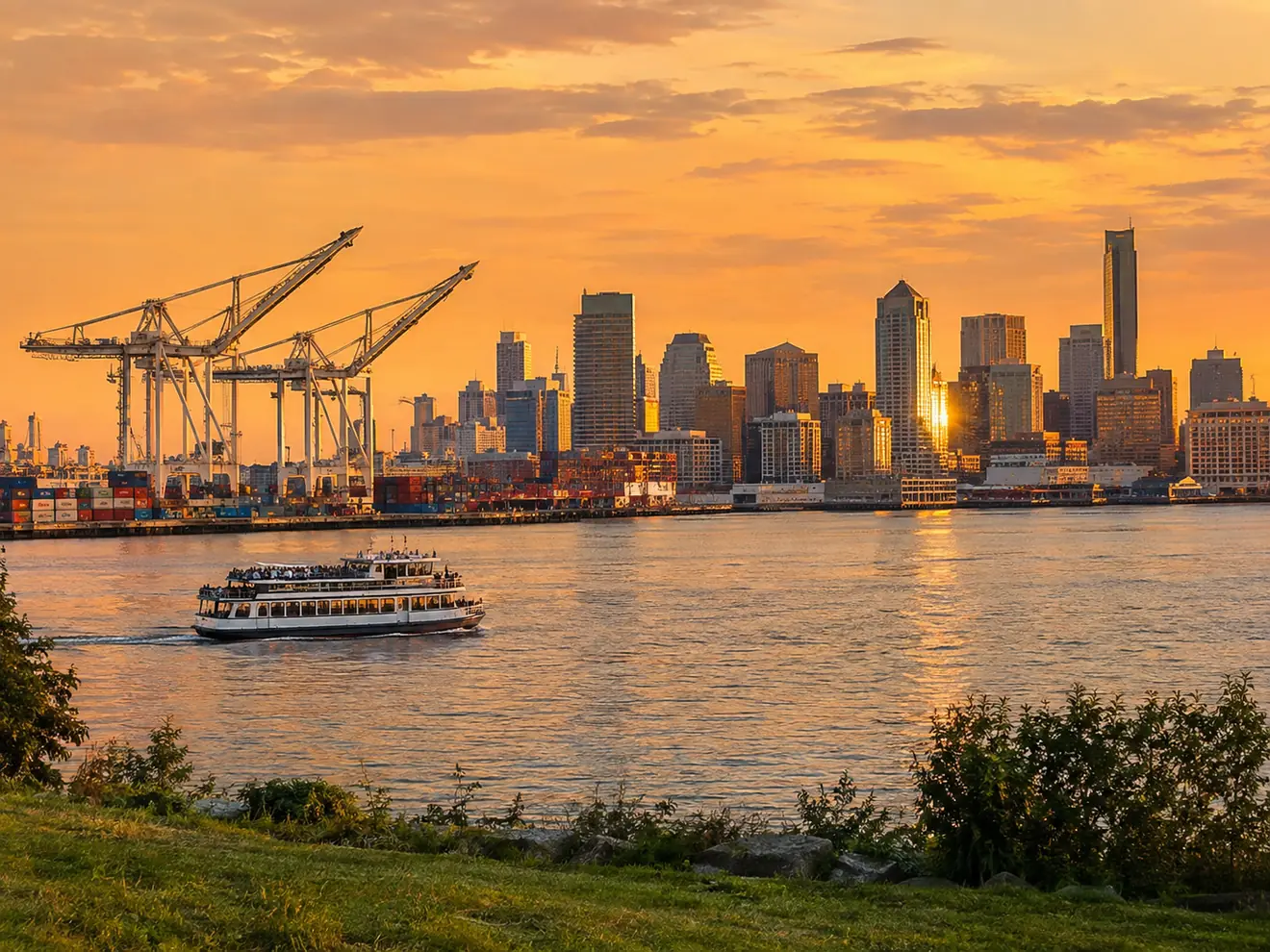 L'eau du port vue depuis le parc de Fort McHenry